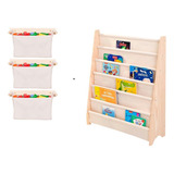 Kit Rack Para Livros Infantil 6 Bolsos +organizador Pocket 3