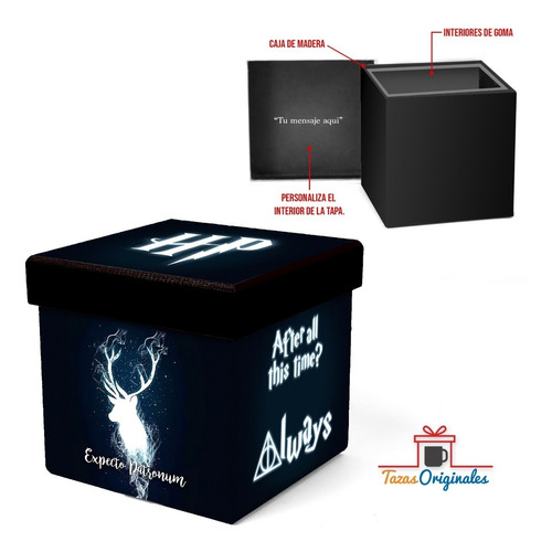 Caja De Madera Para Regalo Personalizada Patronus | Premium