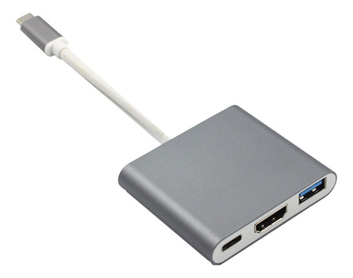 Hub Usb-c Cable Adaptador Multipuerto Av Digital Tipo C A 4k