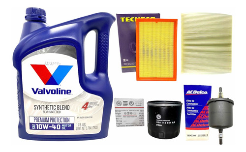 Kit Service Aceite 10w40 Y Filtros Vw Fox Suran Linea Vieja