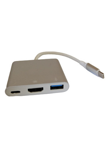 Adaptador Hub 3 En 1 Usb Tipo C A Usb-c Hdmi Usb 3.0 4k