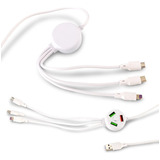 Multicargador 6 En 1 Carga Microusb iPhone Tipoc 3 Ent. Usb 