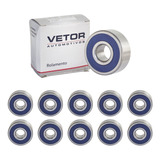 Kit Com 10 Rolamentos Vetor 6203 2rs C3 - 17x40x12mm