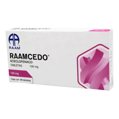 Raamcedo Aceclofenaco Caja De 100 Mg Con 10 Tabletas Raam | MercadoLibre
