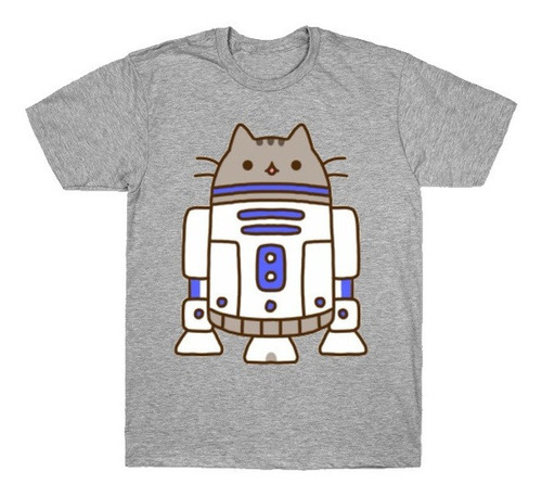 Playera Camiseta Gato Animado Moda Traje Robot Bb8 Tierno