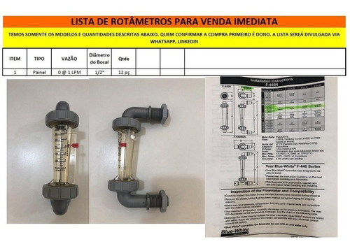 Rotâmetro 0@1lpm