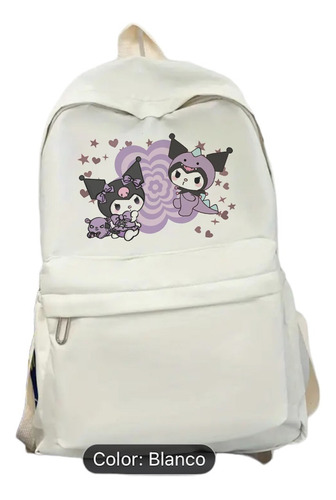 Mochila Escolar Kuromi Cinnamoroll Lona Infantil