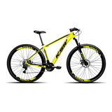 Bicicleta Aro 29 Masculina Ksw Aluminio 21 Marchas Mtb Mcz18 Cor Amarelo Tamanho Do Quadro 17