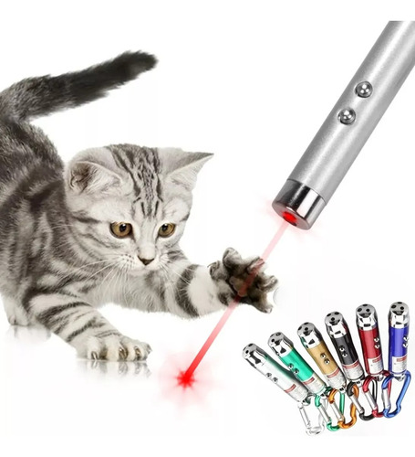 Laser Pointer Interativo Gato Cão Pet Led Lanterna Chaveiro 