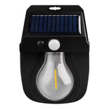 Luminaria Arandela Parede Solar Externa Luz Led Recarregavel