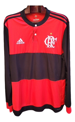 Camisa 10 Original Flamengo adidas. Manga Longa. Tamanho G.
