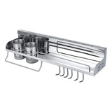 Organizador Cocina De Pared Utensilios Multiusos Acero