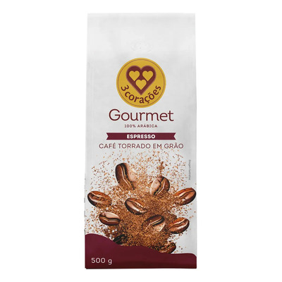 Café Torrado em Grãos Espresso Gourmet Pacote 500g 3 Corações | MercadoLivre