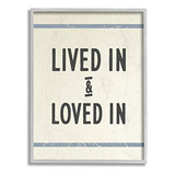 Stupell Industries Lived In Loved In Phrase Blue Bistro Stri