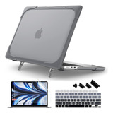 Funda Para Macbook Air 13.6 M2 + Accesorios - Gris Oscuro