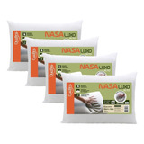 Kit 4 Travesseiros Nasa Alto Luxo Duoflex Viscoelástico 17