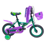 Bicicleta Rodado 12 Infantil Disney Hulk Con Rueditas 