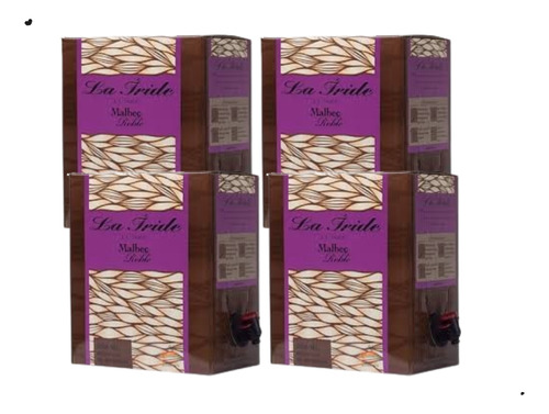 Vino La Iride Bag In Box 5 L Malbec Caja X4 