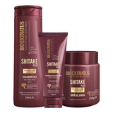 Kit Bio Extratus Shitake Plus Shampoo Máscara Termoprotetor
