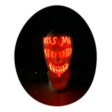 Máscara Luz Led Naranja Purga Kiss Me Purge Disfraz Hallow