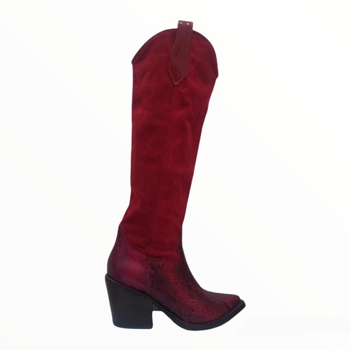 Bota Doris N°36 (rojo-reptil)