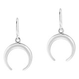 Lunar Phases Crescent Upside Moon .925 Sterling Silver Dangl