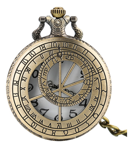 Reloj De Bolsillo Vintage De Cuarzo Con Brújula Astronómica