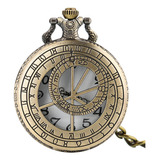 Reloj De Bolsillo Vintage De Cuarzo Con Brújula Astronómica