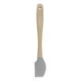 Espátula Silicone Cabo De Bambu Utensílios De Cozinha 21cm