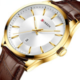 Reloj Elegante De Cuero Curren 8365 Para Hombre