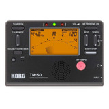 Metrónomo Afinador Korg Tm60bk , Negro , 2 En 1