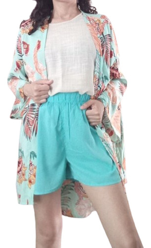 Kimono Playero Túnica Pileta Pareo Camisola Calidad