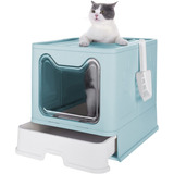 Caja De Arena Plegable Para Gatos Con Tapa 