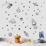 Vinil Decorativo Astronauta Infantil Juvenil Mod8