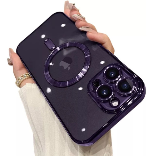 Case Luxo Magsafe Colors Blindex  Proteção Câmera P/ iPhone