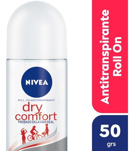 Desodorante Femenino Nivea Dry Comfort Roll On 50 Ml