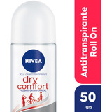 Desodorante Femenino Nivea Dry Comfort Roll On 50 Ml