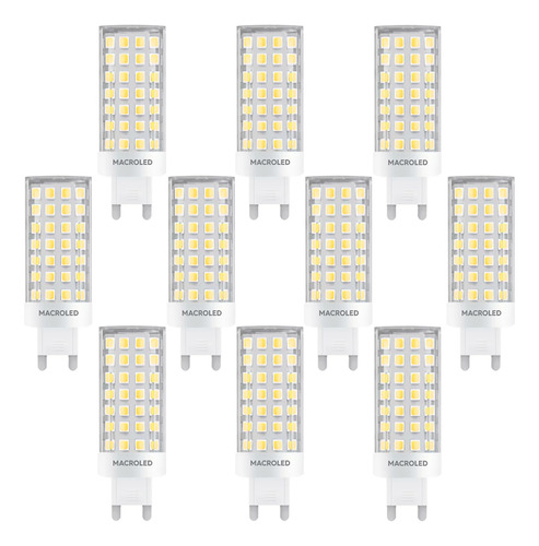 Set X10 Lamparas Led Bipin G9 12w Macroled 220v Frio 6000k