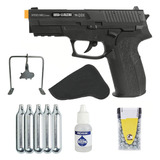 Pistola Co2 Sp2022 Sig Sauer 4.5mm Qgk+5cilin+cold+óleo+alvo