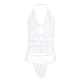 Body Halter Hombre Encaje Transparente.