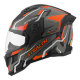 Kit Capacete De Moto Stealth S2 Hawk + Viseira Fumê Pro Tork