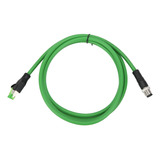 Cable De Conexión M12 Rj45, Conector Ethernet Blindado 24