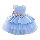 Vestido Princesa Elegante De Fiesta Con Tutu Y Lazo De Niñas