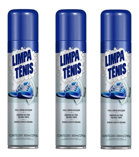 Kit Com 3 Limpa Tenis Premium Petroplus 300 Ml /290g Tamanho