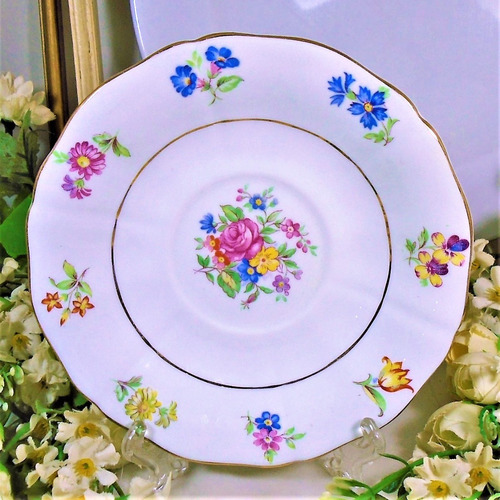 Plato Porcelana Adderley Bone China Inglaterra 1947-1950