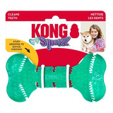 Kong Dental Squeezz Bone Hueso Dental Con Textura Talla M