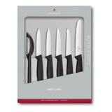 Set 6 Cuchillos Mondadores Swiss Victorinox / Marisio Color Negro/gris