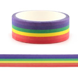 Cinta Adhesiva Washi Arcoíris Bandera Orgullo Gay Lgtb 10m