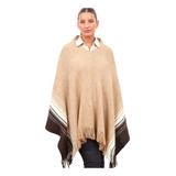 Ruana Poncho Mauro Sergio Original Calidad Unisex Con Flecos