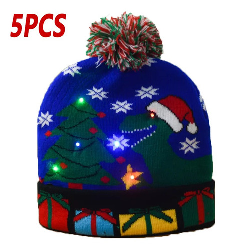 Gorro Navideño De Punto 5xled Año Nuevo Decoración Navideña